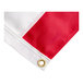 A close up of a Valley Forge United States of America flag with a white background.