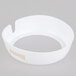 A white plastic Tablecraft salad dressing dispenser collar with beige lettering.