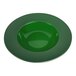 A green bowl with a white background and a circular center.