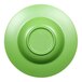 A green melamine bowl with a circular edge.