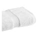 A 1888 Mills white bath sheet towel.
