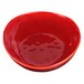 An Elite Global Solutions red melamine bowl with a white background.