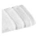 A stack of 1888 Mills white combed cotton/modal washcloths.
