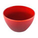 An Elite Global Solutions red melamine bowl with a reactive glaze finish.