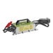 A green and black Lavex battery charger with wires and a red plug.