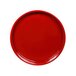 A red Elite Global Solutions Maya coupe melamine plate.
