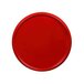 A red round Elite Global Solutions melamine plate.