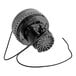 A black and grey Lavex electric motor with wires attached.