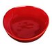 A red bowl with a white background.