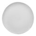 An Elite Global Solutions Maya cream melamine plate with a round rim.