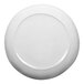 An Elite Global Solutions Maya cream melamine plate with a white circle.