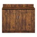 A BFM Seating Relic vintage walnut wooden cabinet with two doors.