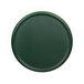 A green melamine plate with a white circle around it.