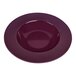 A close-up of a purple Elite Global Solutions Maya melamine bowl with a white background.