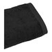 A black 1888 Mills Millennium bath sheet towel.