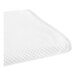 A 1888 Mills Aura white diamond velour spa towel with a quilted design.