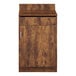 A BFM Seating Relic wooden waitress station cabinet with a door.