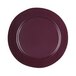 A purple Elite Global Solutions Maya melamine plate.
