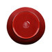 A red melamine bowl with a white background.