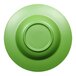 A green melamine bowl with a circular edge.