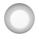 A white round melamine bowl with a circular base.