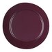 An Elite Global Solutions purple melamine plate with reactive glaze.
