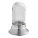 A glass dome on a metal base.