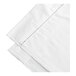 A white 1888 Mills Dependability king XL flat sheet with folded edges.