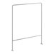A metal frame for a wire shelf.