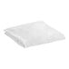 A folded white 1888 Mills Dependability full XL fitted sheet.