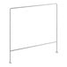 A chrome metal frame for a wire shelf.
