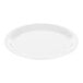 A white Carlisle Sierrus melamine pie plate with a narrow rim.