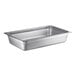 A Choice stainless steel steam table pan with a lid.