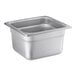 A Choice stainless steel steam table pan with a lid.