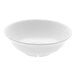 A Carlisle white melamine bowl on a white background.