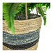 A 30" artificial Boston fern in a tri-color woven basket.