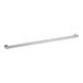 A stainless steel metal bar with a satin finish on a white background.