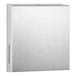 A silver rectangular stainless steel paper towel dispenser with a satin finish.