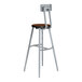 A National Public Seating Titan lab stool with a Montana Walnut wood seat.