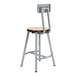 A National Public Seating Titan lab stool with a Fusion Maple high-pressure laminate seat and backrest.