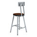 A National Public Seating Titan lab stool with a wood seat and backrest.