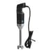 A black and silver Waring Quick Stik immersion blender with a cord.