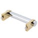 A metal Vollrath chafer cover handle with gold accents.