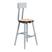 A National Public Seating Titan lab stool with a Fusion Maple high-pressure laminate seat and back.