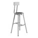 A National Public Seating Titan lab stool with a black seat and backrest.