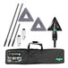 A Unger Stingray Deluxe refillable microfiber surface cleaning kit in a black bag with cleaning tools.