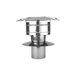 A close-up of the Eccotemp stainless steel rain cap for Z-Vent pipes.