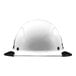 A white hard hat with black camo trim.