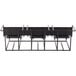 A black metal Bunn universal airpot rack with four compartments.