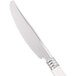 A silver WNA Comet plastic knife with a white handle.